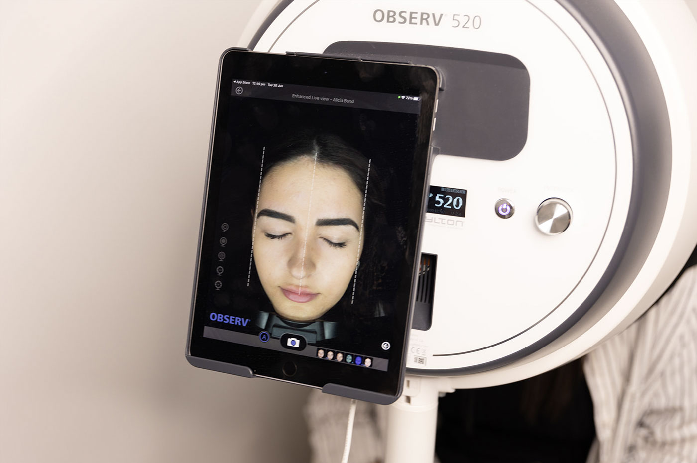About Face Clinic skin consulltation using Observ 520 state-of-the-art skin analysing system